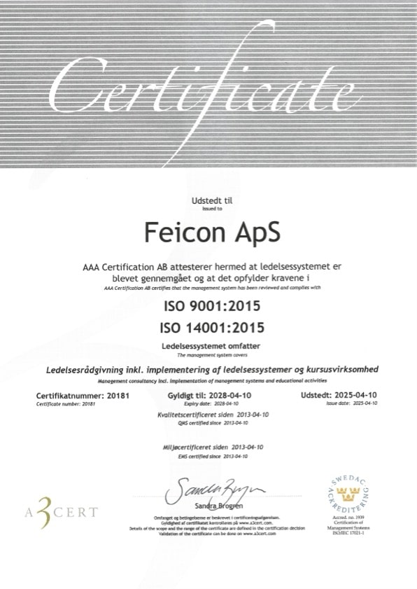 Feicon certifeicering 2025
